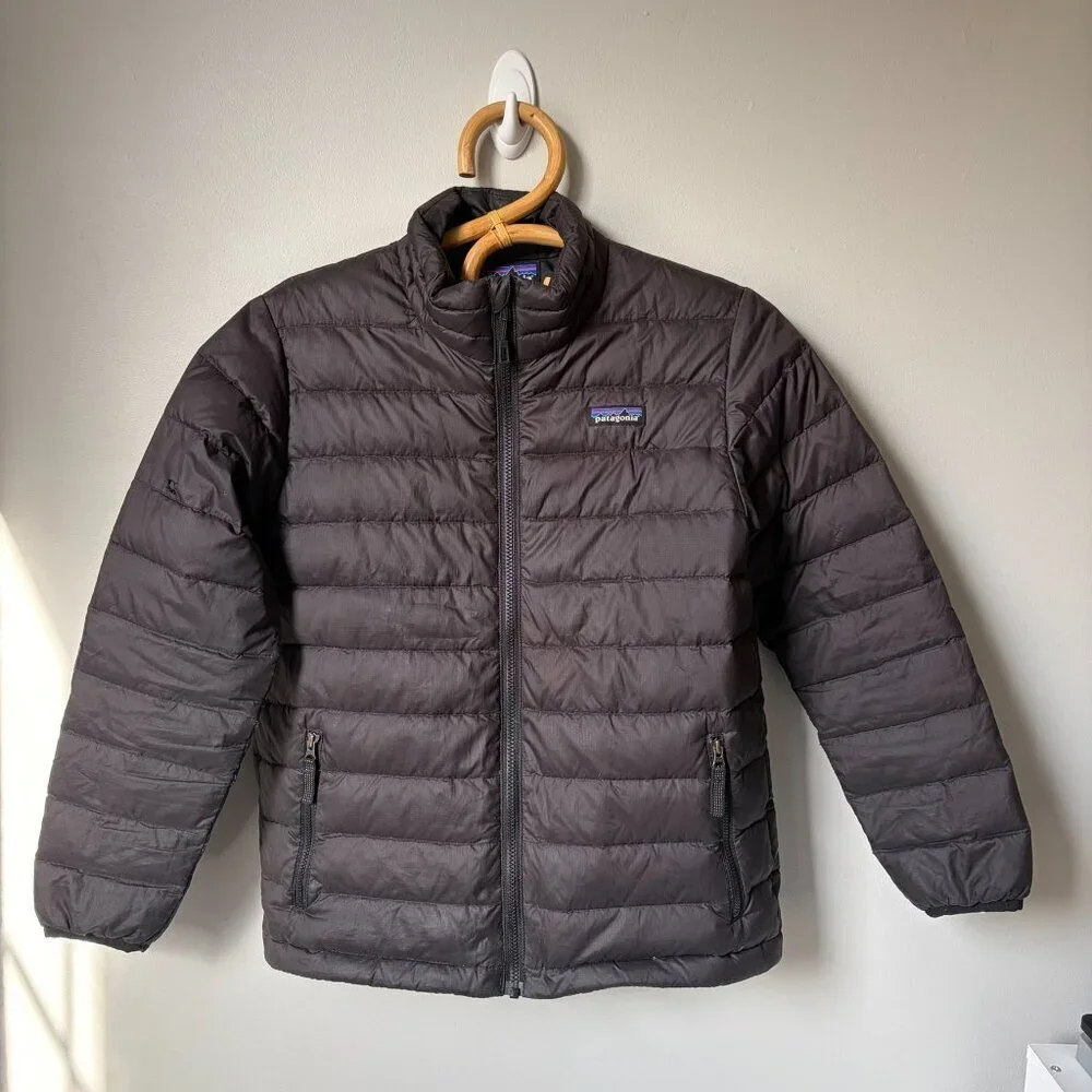 Patagonia Black Down Puffer Jacket Kids Medium 10